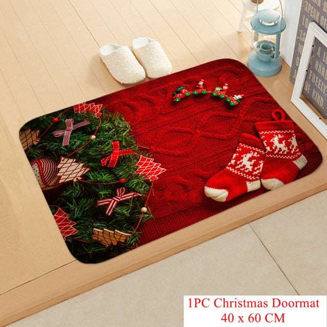 Christmas Doormat Kitchen Mat Santa Claus Non-Slip Rug Gifts-Christmas mat Non-Slip-133-24-40cmx60cm-All10dollars.com
