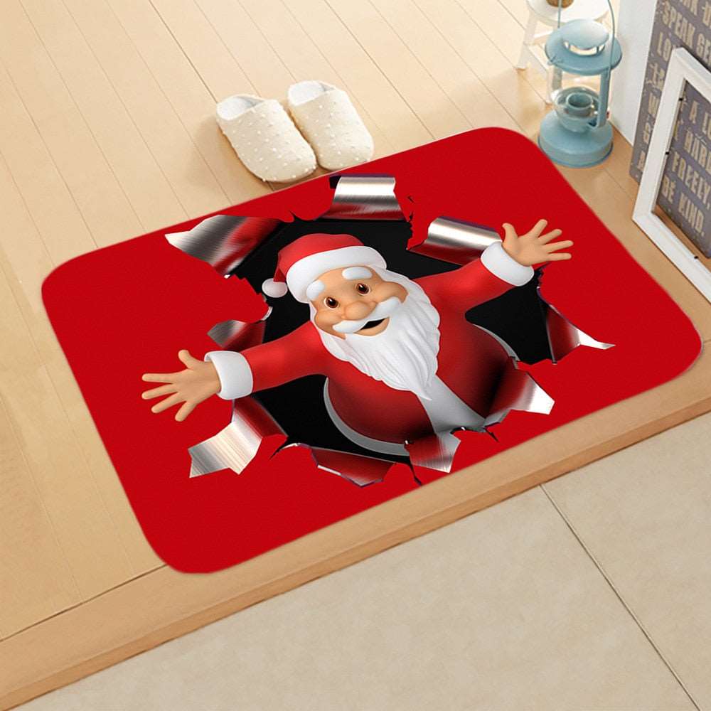 Christmas Doormat Kitchen Mat Santa Claus Non-Slip Rug Gifts-Christmas mat Non-Slip-All10dollars.com