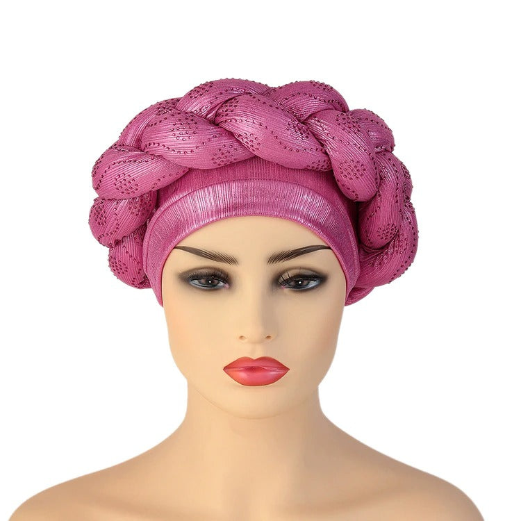 turban headband braided-Turbans-pink-All10dollars.com