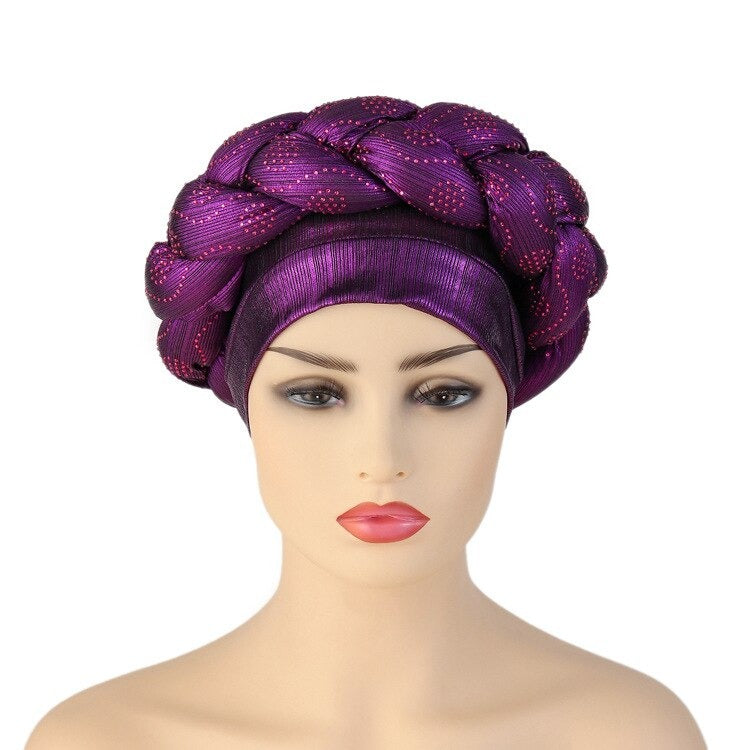 turban headband braided-Turbans-purple-All10dollars.com