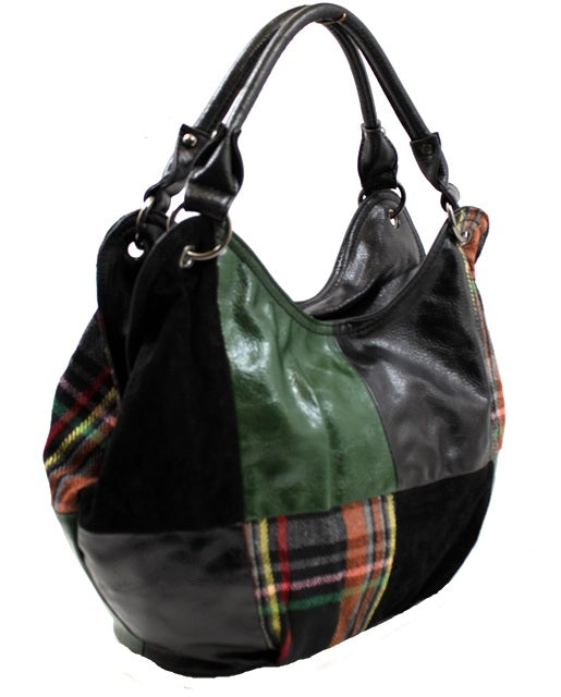 Patchwork Black Women Handbag-brown handbag-All10dollars.com
