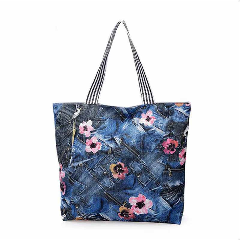 Shopping Handbag Canvas Large Striped Summer Shoulder Tote Beach Bag-handbag-All10dollars.com