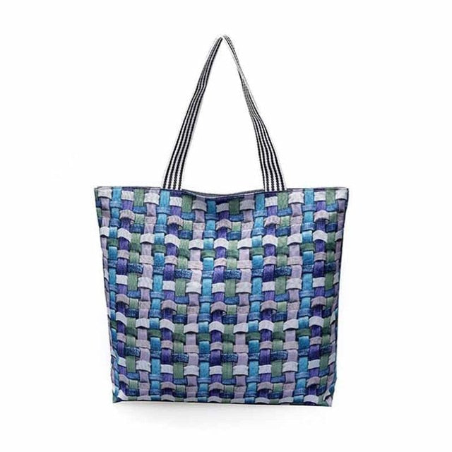 Shopping Handbag Canvas Large Striped Summer Shoulder Tote Beach Bag-handbag-As shown 5-All10dollars.com