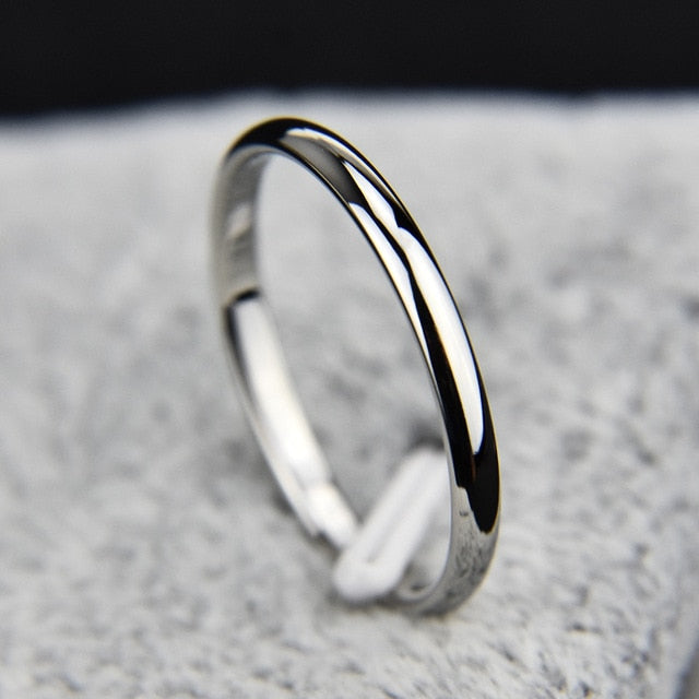 Titanium Steel Rose Gold Smooth Simple Wedding Couples Rings Man or Woman-Wedding Ring-6-J6-All10dollars.com