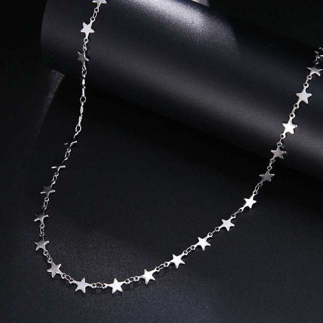 Star Stainless Steel Chain Necklace Gold Silver Color For Pendant Pentagram-Star necklace-Silver-24 inch 60 cm-All10dollars.com