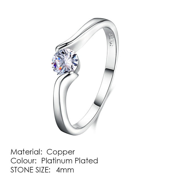 Debi Austrian Cubic Zirconia Engagement/Wedding Rings-Wedding Ring-5.5-R422-All10dollars.com