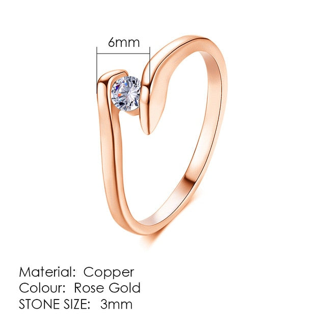 Debi Austrian Cubic Zirconia Engagement/Wedding Rings-Wedding Ring-5.5-R232-All10dollars.com