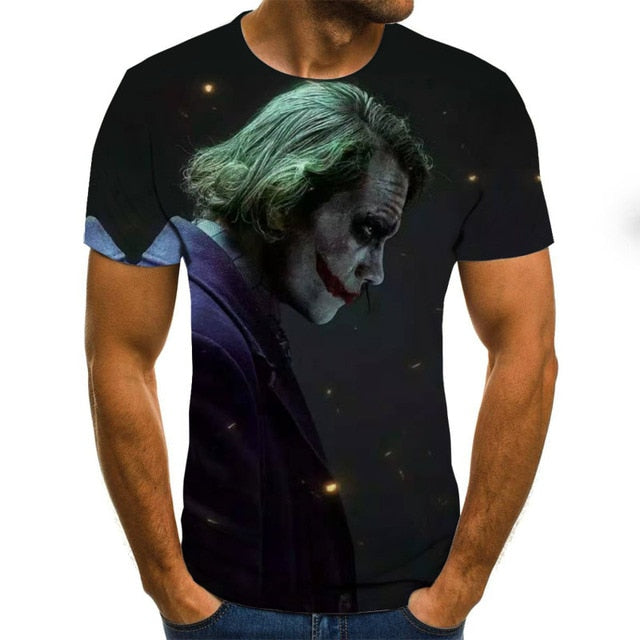 Scary Clown men's T-shirt top-sleeved round neck shirt-Men shirt-TXU-1590-6XL-All10dollars.com