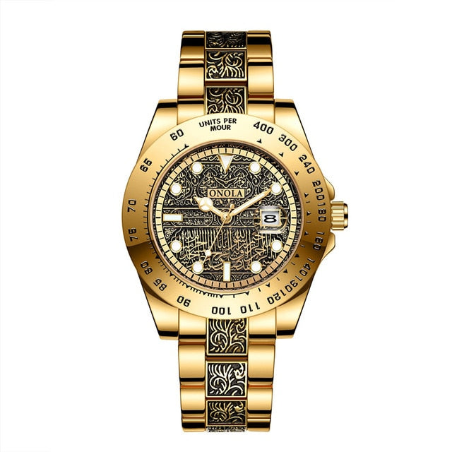 stainless steel men's luxury wrist watch-wrist watch-ON3814 retro gold-All10dollars.com