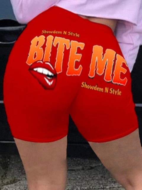 Womens Booty Shorts Bite Me-booty snack pants-6-S-All10dollars.com