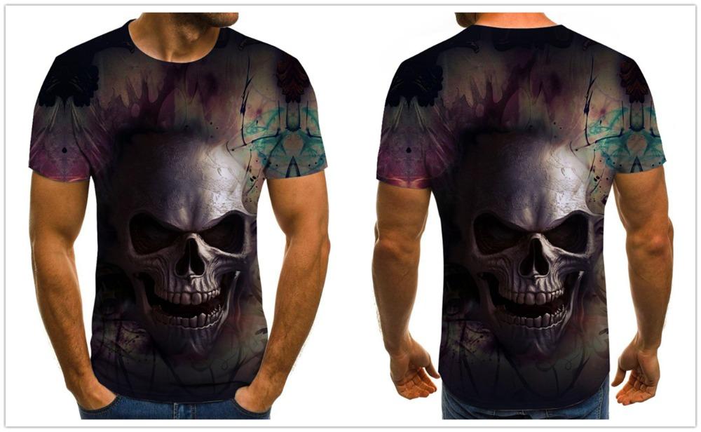3D printed fashion Skull shirt trendy streetwear-skull print tops-All10dollars.com