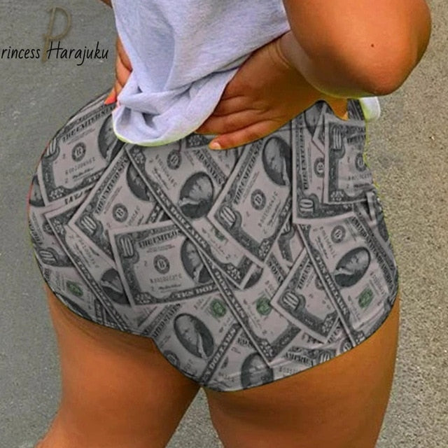 Women Candy High Waist Booty Shorts-booty snack pants-34-XL-All10dollars.com