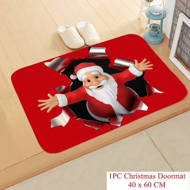 Christmas Doormat Kitchen Mat Santa Claus Non-Slip Rug Gifts-Christmas mat Non-Slip-133-15-40cmx60cm-All10dollars.com