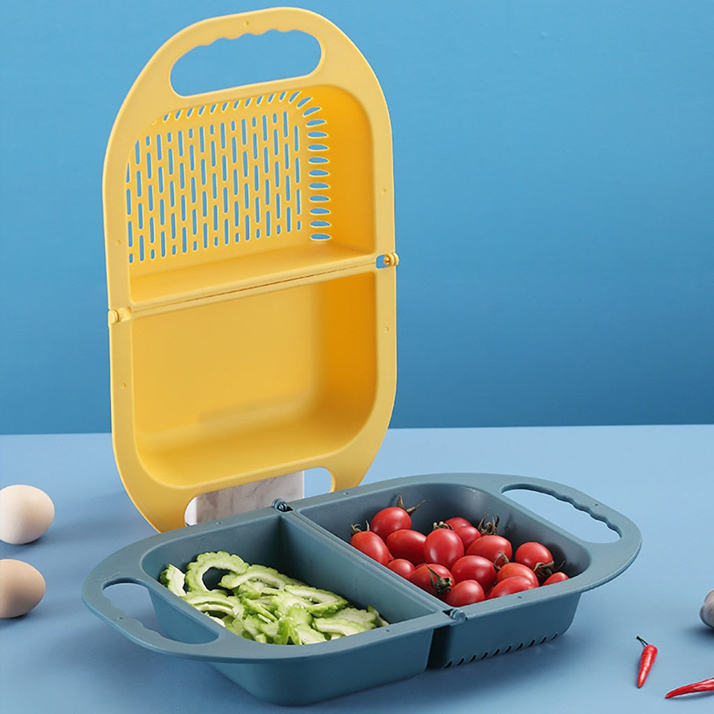 Foldable Drain Basket Fruit Vegetable Container-kitchen strainer-All10dollars.com