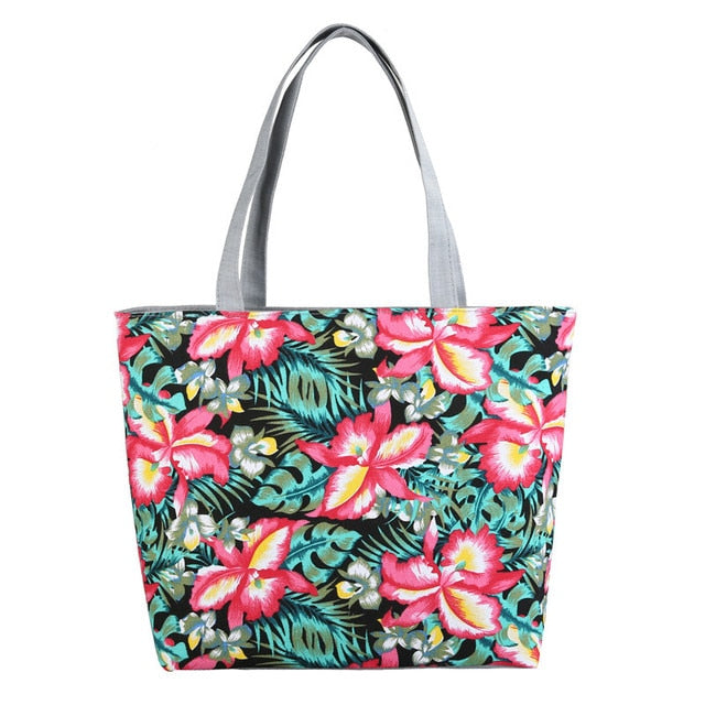 Women's Printed Canvas HandbaG Tote-handbag-Style 1-All10dollars.com