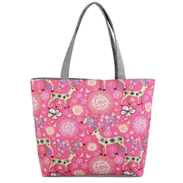 Women's Printed Canvas HandbaG Tote-handbag-Style 5-All10dollars.com