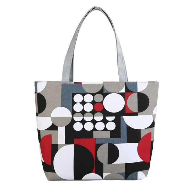 Women's Printed Canvas HandbaG Tote-handbag-Style 11-All10dollars.com