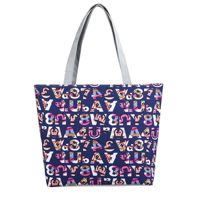 Women's Printed Canvas HandbaG Tote-handbag-Style 3-All10dollars.com
