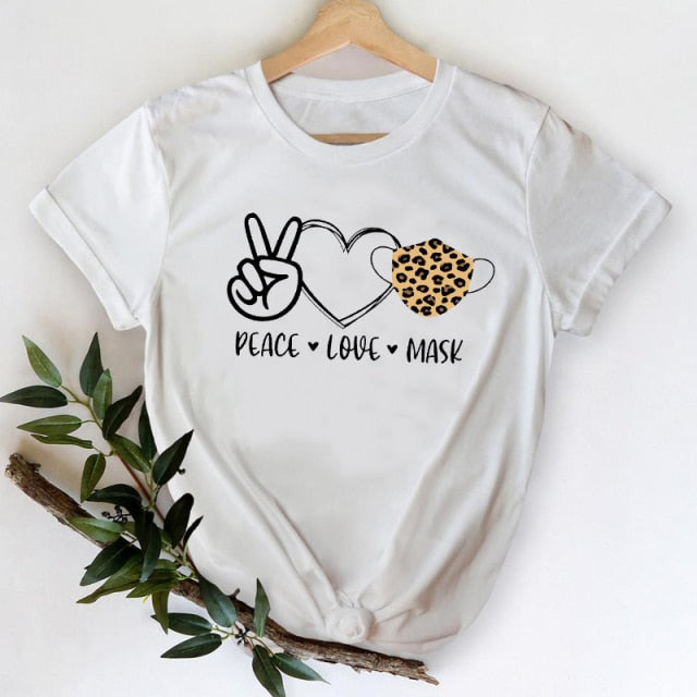 T-shirts Women Leopard Heart Casual Fashion Trend Graphic Top Lady Print Female Tees-women tees-CZ24101-S-All10dollars.com