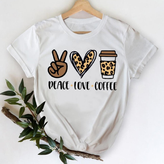 T-shirts Women Leopard Heart Casual Fashion Trend Graphic Top Lady Print Female Tees-women tees-CZ24102-S-All10dollars.com