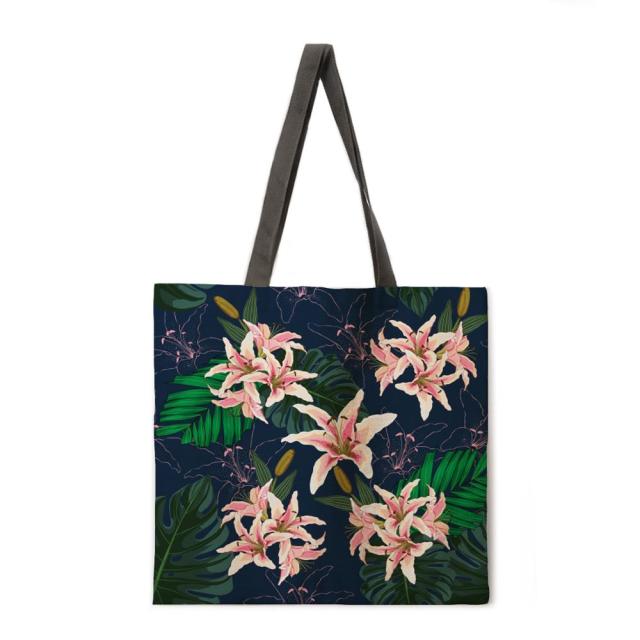 Floral Print Handbag outdoor beach bag female tote bag-Handbags-8-L-All10dollars.com
