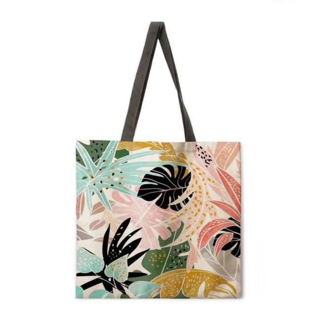 Floral Print Handbag outdoor beach bag female tote bag-Handbags-18-M-All10dollars.com