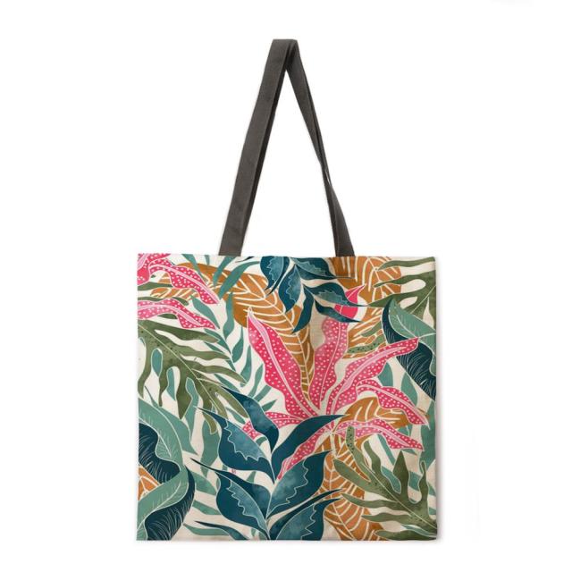 Floral Print Handbag outdoor beach bag female tote bag-Handbags-15-M-All10dollars.com