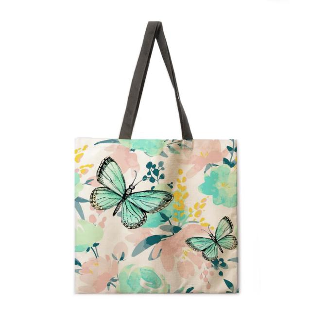 Floral Print Handbag outdoor beach bag female tote bag-Handbags-12-L-All10dollars.com