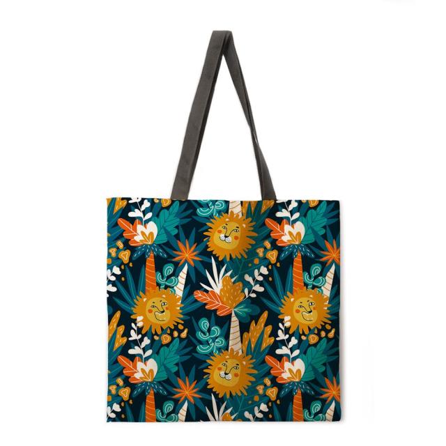 Floral Print Handbag outdoor beach bag female tote bag-Handbags-21-M-All10dollars.com