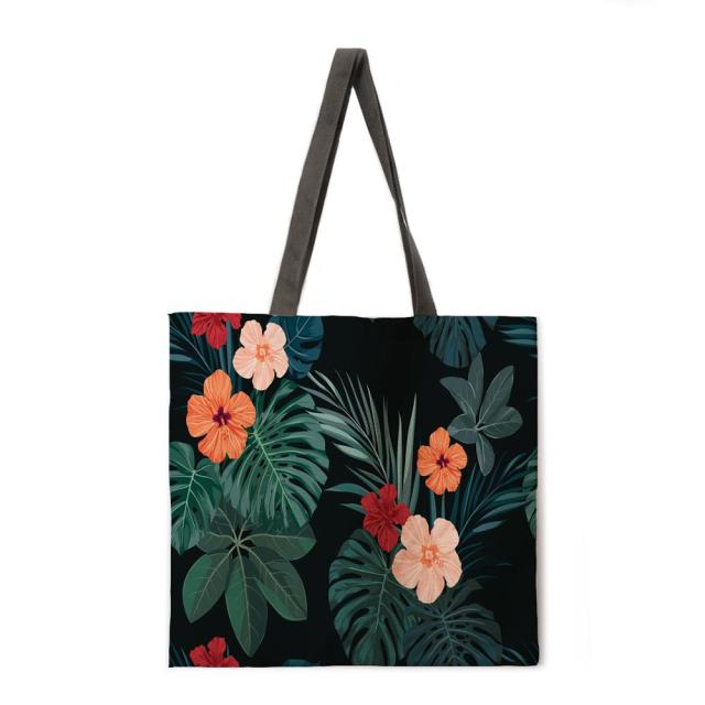 Floral Print Handbag outdoor beach bag female tote bag-Handbags-24-L-All10dollars.com