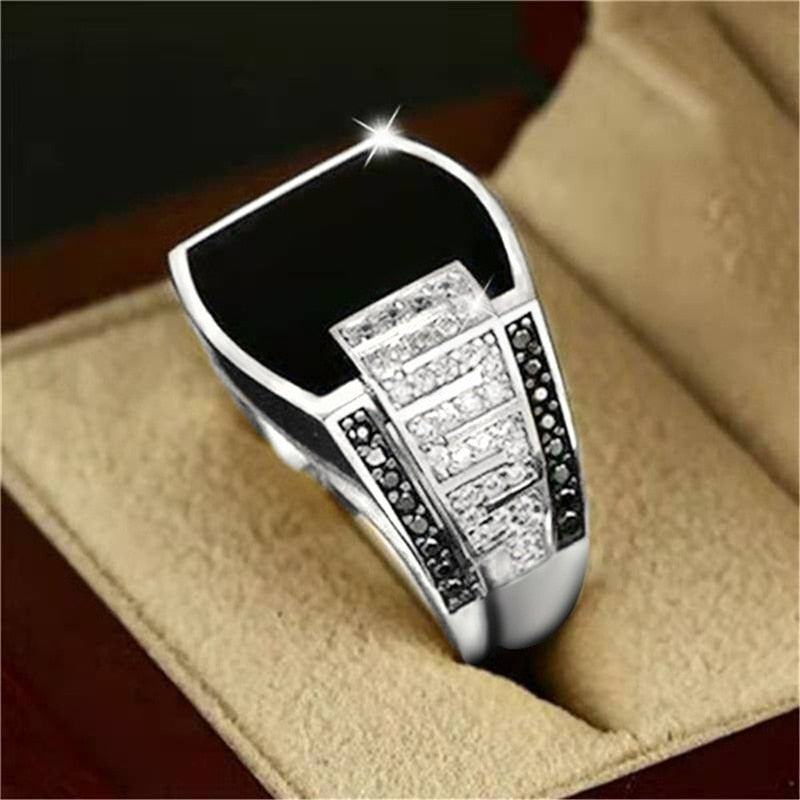Gold Color Creative Hip-Hop Ring For Men Punk Style Inlaid Zircon Party Punk Motor Biker Rings Fashion Jewelry Gift-men ring-All10dollars.com