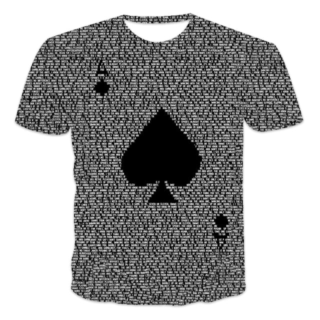 Spade Printed T-shirt Street wear-men spasde-yel30082-S-All10dollars.com