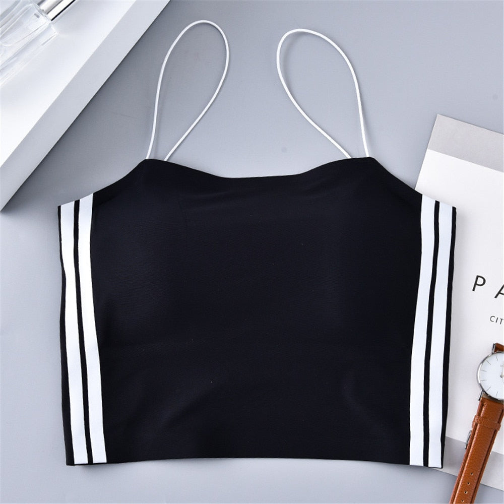 Black and White Women Yoga Vest Sports Bra Underwear-Underwear-All10dollars.com