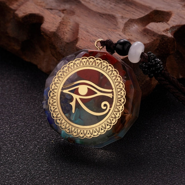 Orgonite Natural Stone Pendant Rope Chain Necklace Meditation Jewelry-NC20Y0438-1-All10dollars.com