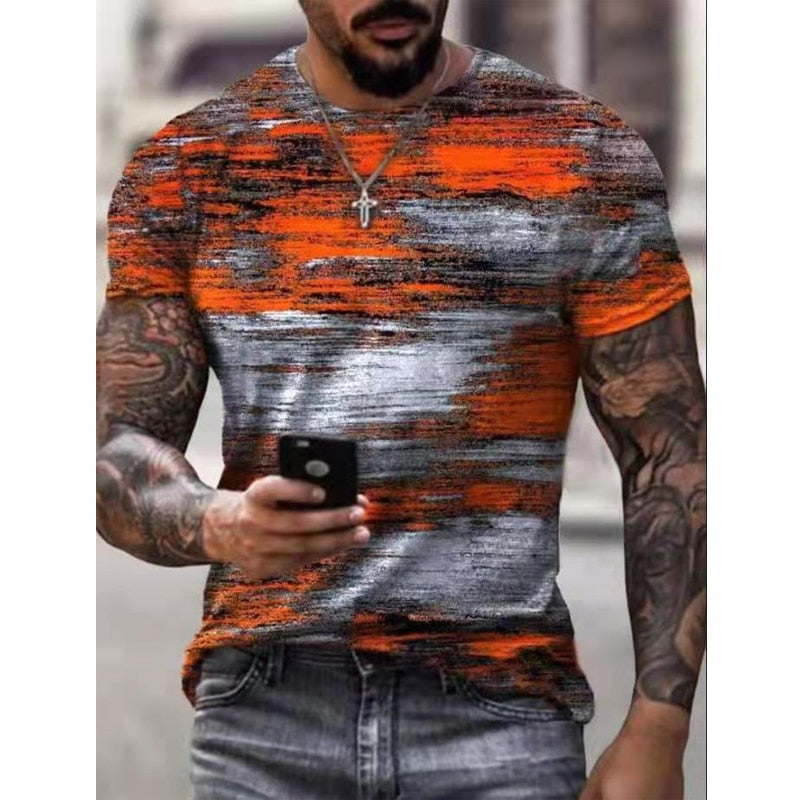 Men T-Shirt Mosaic Print-All10dollars.com