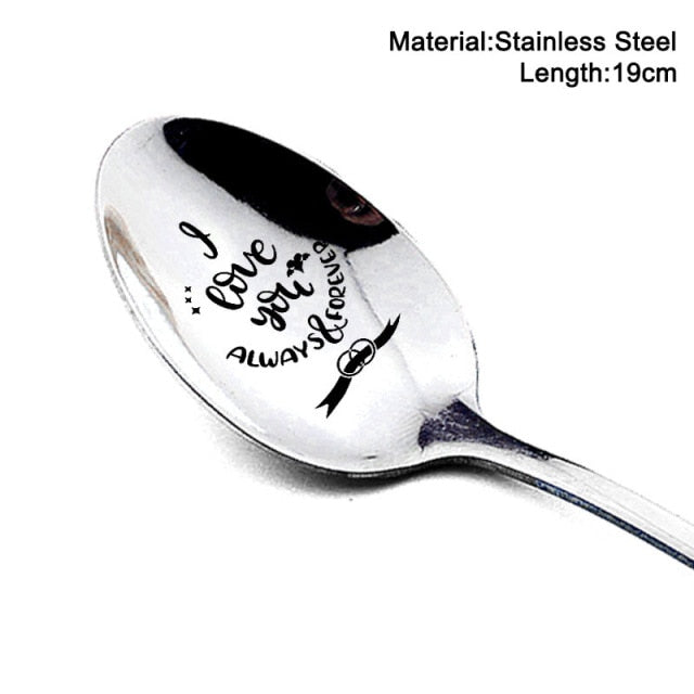 Valentines Day Gift Stainless Steel Coffee Spoon Anniversary Gift for Boyfriend Girlfriend Wedding Party-gifts-Style2-All10dollars.com