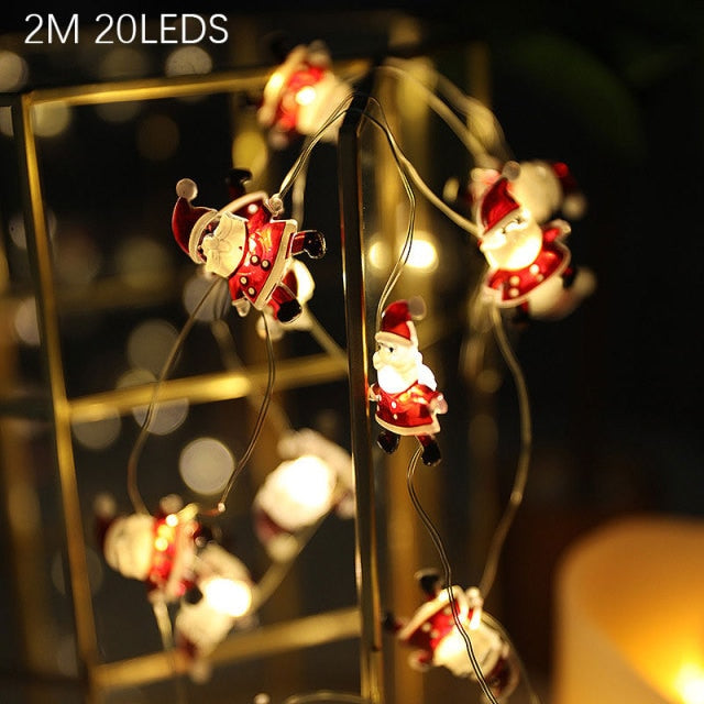 New Year Santa Elk Light String Christmas LED Ornament Decoration-christmas lights-light string-santa-All10dollars.com