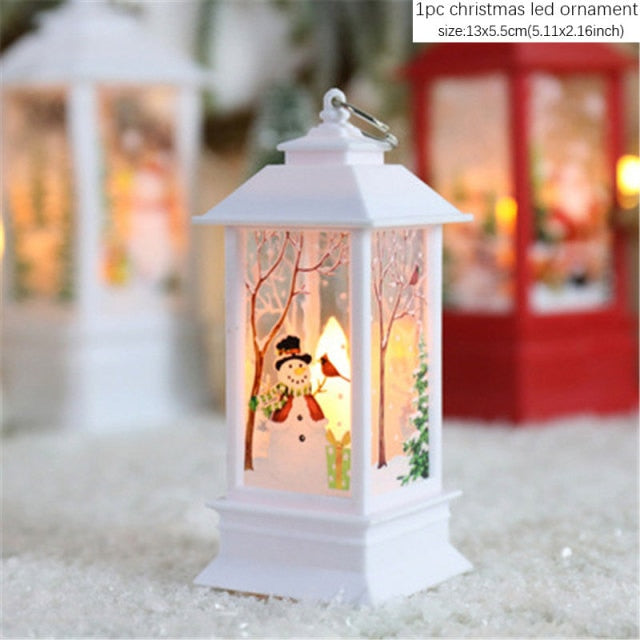 New Year Santa Elk Light String Christmas LED Ornament Decoration-christmas lights-white snowman 2-All10dollars.com