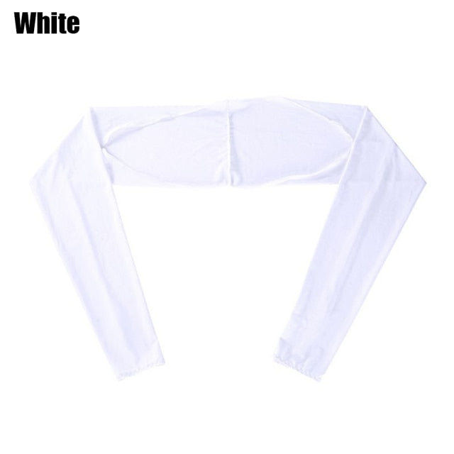 2PCS Shawl Arm Sleeves Women Scarf Jacket Bolero One Size FIT ALL-women bolero-White-All10dollars.com