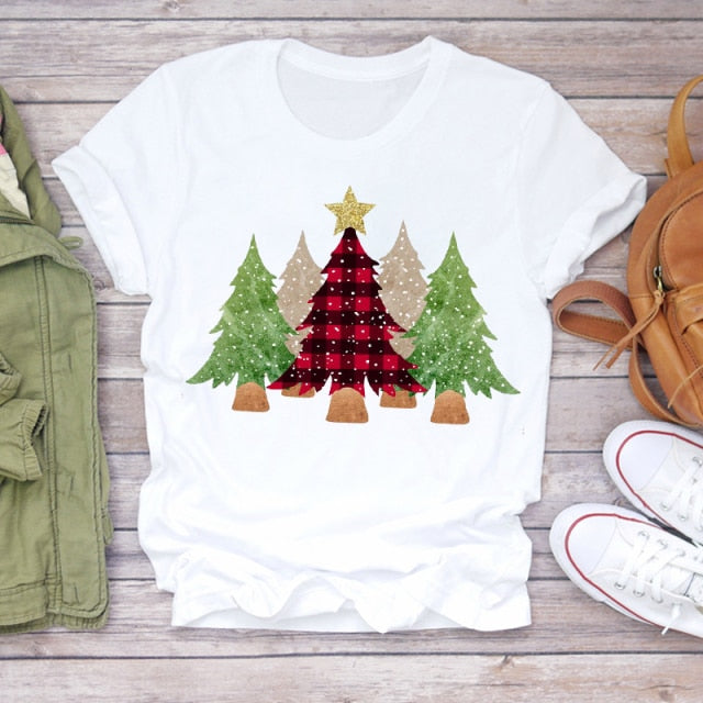 Unisex Christmas Clothing Winter T-shirts Top Ladies Graphic Tees-christmas tees-CZ23727-XXL-All10dollars.com