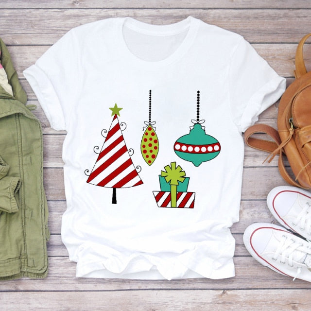 Unisex Christmas Clothing Winter T-shirts Top Ladies Graphic Tees-christmas tees-CZ23729-XXL-All10dollars.com