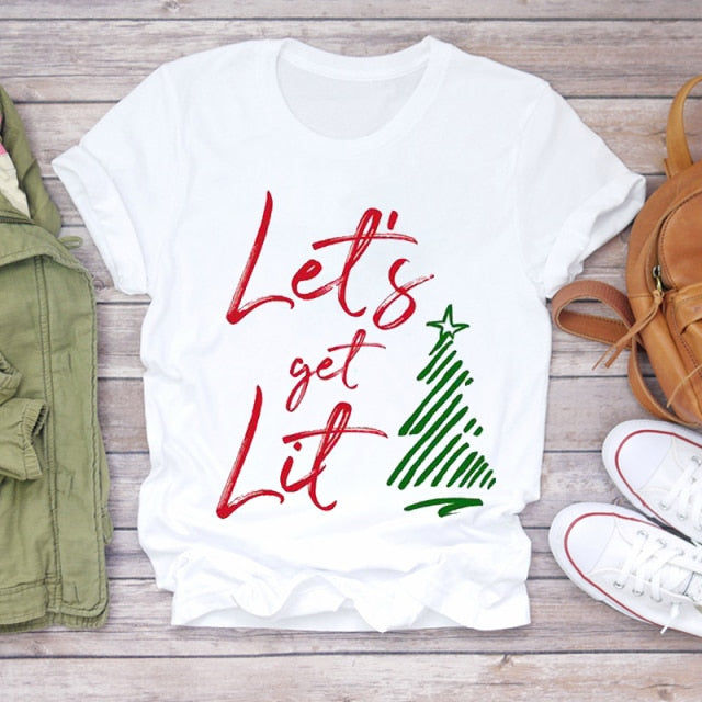 Unisex Christmas Clothing Winter T-shirts Top Ladies Graphic Tees-christmas tees-CZ23730-XXL-All10dollars.com