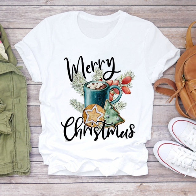 Unisex Christmas Clothing Winter T-shirts Top Ladies Graphic Tees-christmas tees-CZ23734-XXL-All10dollars.com