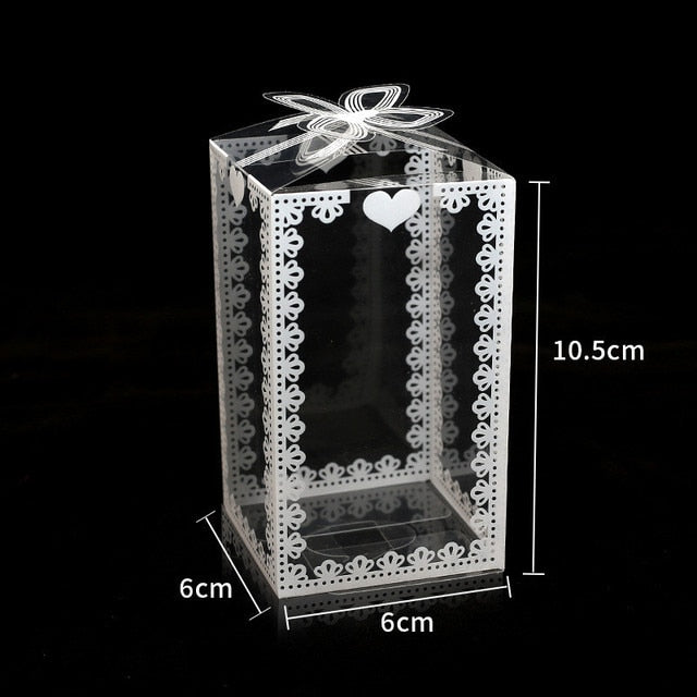 5pcs New Clear PVC Box Packing Wedding/Christmas Gift Packaging-gift packaging-M-6X6X10.5CM-All10dollars.com
