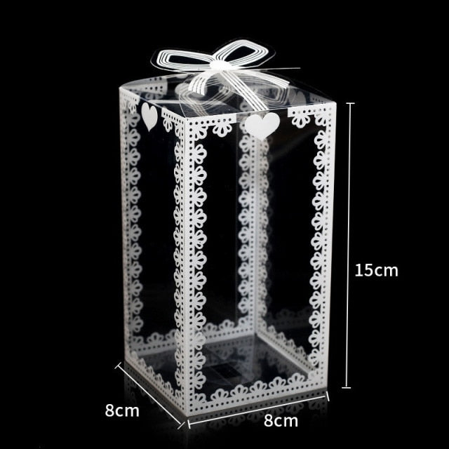 5pcs New Clear PVC Box Packing Wedding/Christmas Gift Packaging-gift packaging-XL-8X8X15CM-All10dollars.com