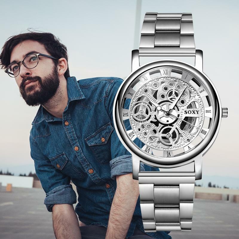 Unisex Mechanical Luxury Stainless Steel Watch-wrist watch-Silver-All10dollars.com